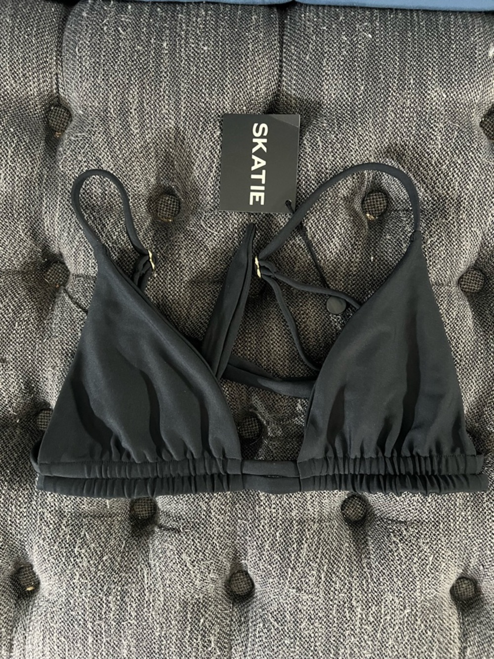 Skatie Black Triangle Swim Top